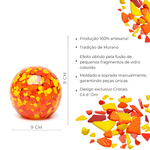 Peso Multicor Grande Bola Amarelo, Laranja e Coral