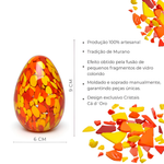 Peso Multicor Pequeno Oval Amarelo, Laranja e Coral