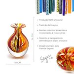 Vaso Mini Médio Hippie Vermelho, Laranja e Amarelo