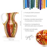 Jarra Hippie Vermelho, Laranja e Amarelo