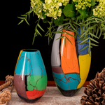 Par de Vasos 24 MS e 50 MS Reto Lascas Coloridas