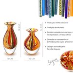 Par de Vasos Mini Hippie Vermelho, Laranja e Amarelo