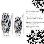Par de Vasos Oliva G e P Multicor Preto e Branco