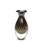 Vaso Mini Alto Tela Preto com Ouro