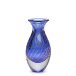 Vaso Mini Alto Tela Azul com Ouro