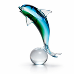 Golfinho Azul e Verde Murano