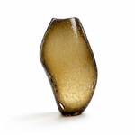 Vaso Alto Roca com bolhas Fumê