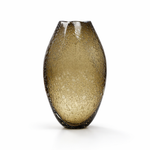 Vaso Alto Roca com bolhas Fumê