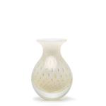 Vaso Mini Médio Tela Branco com Ouro