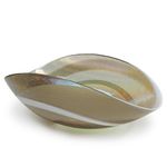 Centro de Mesa de Murano Fumê Espiral Branco Yalos