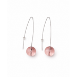 Brinco Linea Rosa Transparente 