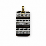 Pingente Hippie Preto e Branco Grande II