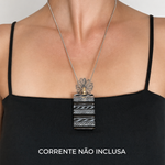 Pingente Hippie Preto e Branco Grande II