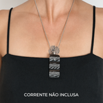 Pingente Hippie Preto e Branco Grande I