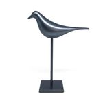 Enfeite Pássaro Lóris Cinza  (16,5x13cm)