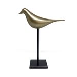Enfeite Pássaro Lóris Dourado (16,5x13cm)