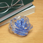 Peso Flor Rosa Azul Leitoso