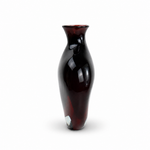 Vaso Garrafa Bicolor Preto e Vermelho de Murano