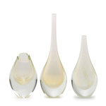 Conjunto 3 Gotas Mini Branco com Ouro