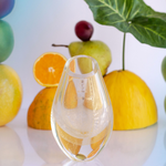 Gota Mini Baixa Transparente com Ouro