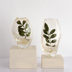 Par de Vasinhos Roca Tela nº2 e nº3 Transparente com Ouro