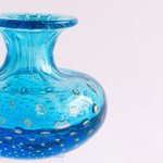 Vaso Mini Baixo Tela Água-marinha com Ouro