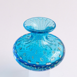 Vaso Mini Baixo Tela Água-marinha com Ouro