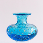 Vaso Mini Baixo Tela Água-marinha com Ouro