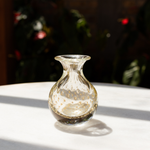 Par de Vasos Mini Tela Transparente com Ouro