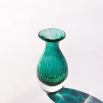 Par de Vasos Mini Tela Verde com Ouro