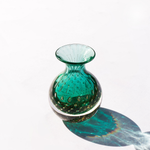Par de Vasos Mini Tela Verde com Ouro