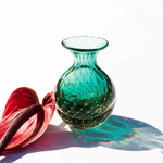 Par de Vasos Mini Tela Verde com Ouro