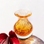 Par de Vasos Mini Tela Âmbar com Ouro