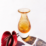 Par de Vasos Mini Tela Âmbar com Ouro