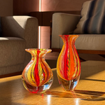 Par de Vasos Mini Hippie Vermelho, Laranja e Amarelo