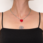 Colar Coração Vermelho