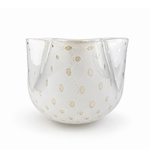 Vaso Trevo 3 Tela Branco com Ouro