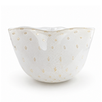 Vaso Trevo 3 Tela Branco com Ouro