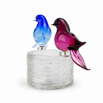 Ninho Pássaros Azul e Rosa
