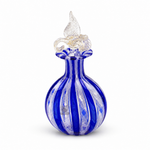 Frasco Achatado Bastões Azul e Branco