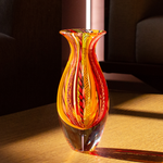 Vaso Mini Alto Hippie Vermelho, Laranja e Amarelo