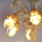 Lustre de Murano Âmbar com Flores