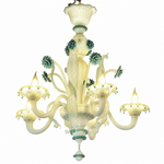 Lustre de Murano Marfin e Verde