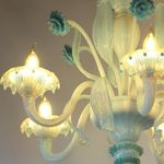 Lustre de Murano Marfin e Verde