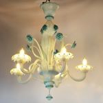 Lustre de Murano Marfin e Verde