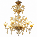 Lustre de Murano Âmbar Translúcido