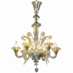 Lustre de Murano Cinza Translúcido