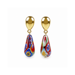 Brinco de Murano Gota Dourado