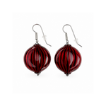 Brinco Aura Vermelho com Linhas Pretas