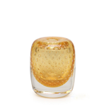 Vasinho Quadrado 3 Tela Âmbar com Ouro